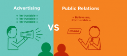 Sự khác biệt giữa quảng cáo và PR